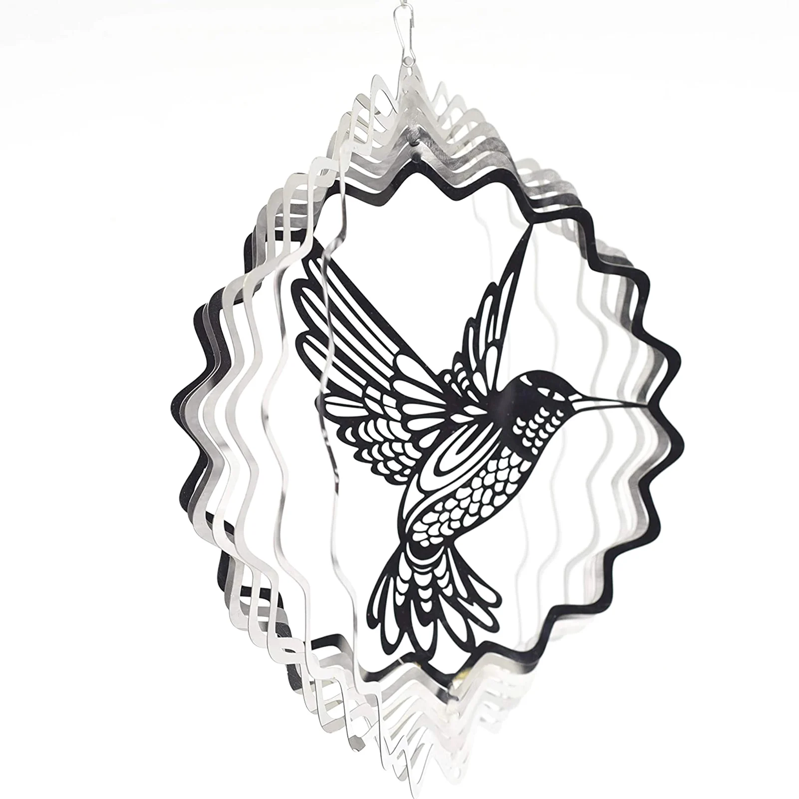 

Wind Spinner For Yard Garden Kinetic 3D Stainless Steel Wind Spinners Hummingbird Art Crafts Ornaments Gifts For Lawn Patio