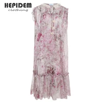 hepidem clothing summer sleeve mini dress women short sleeve strapless high waist sheath slim dresses 69997