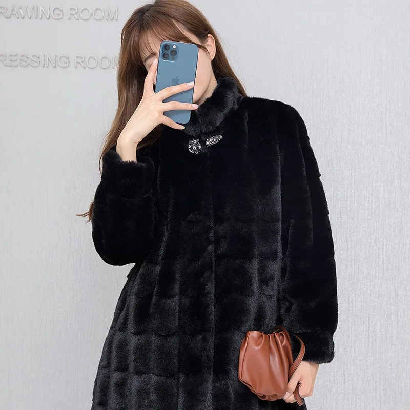 

real women mink coats female mink fur coat genuine long fur coat ladies winter clothes oversize 6xl 5xl 7xl imitation fur coats