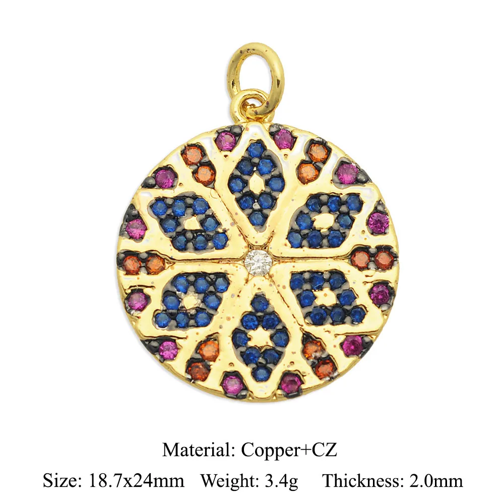 316 латунь медь циркон зло фотоподвеска коннектор оптовая продажа радуга CZ Орл