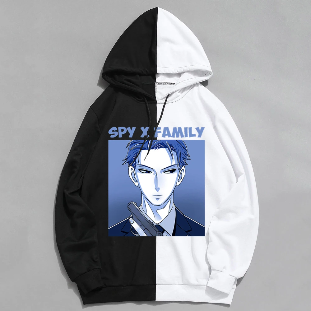 

Japanese Anime Spy X Family Hoodies Men/Woman Sweatshirts Casual Long Sleeve Clothes Harajuku Patchwork Tops Anime Streetwear