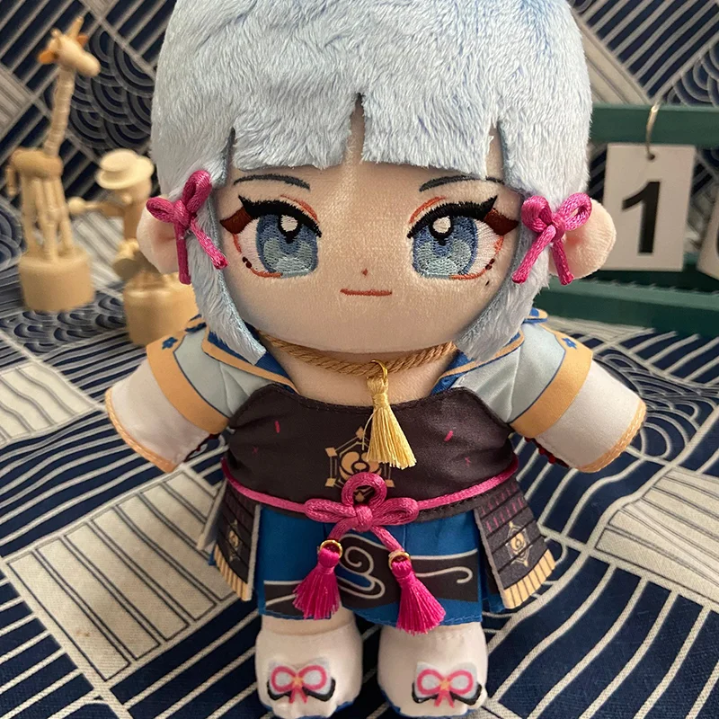 

20CM Game Anime Genshin Impact Cosplay Kamisato Ayaka Cute Dress Up Maid Outfit Plush Doll and Cloth Christmas Present
