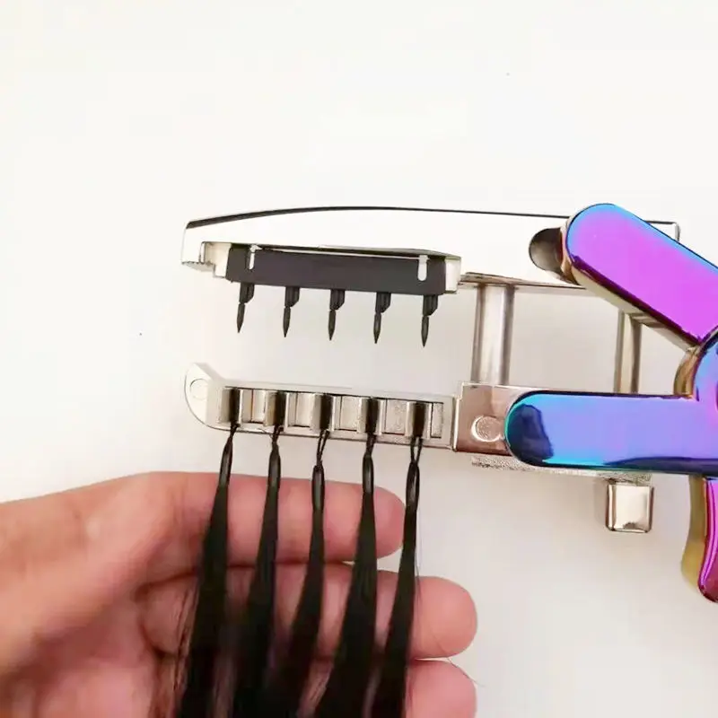 2nd Generation Hair Extensions Machine  With 5 pins Human Hair Connector Kits  Micro Link Remove Hair Plier Salon Tools Set