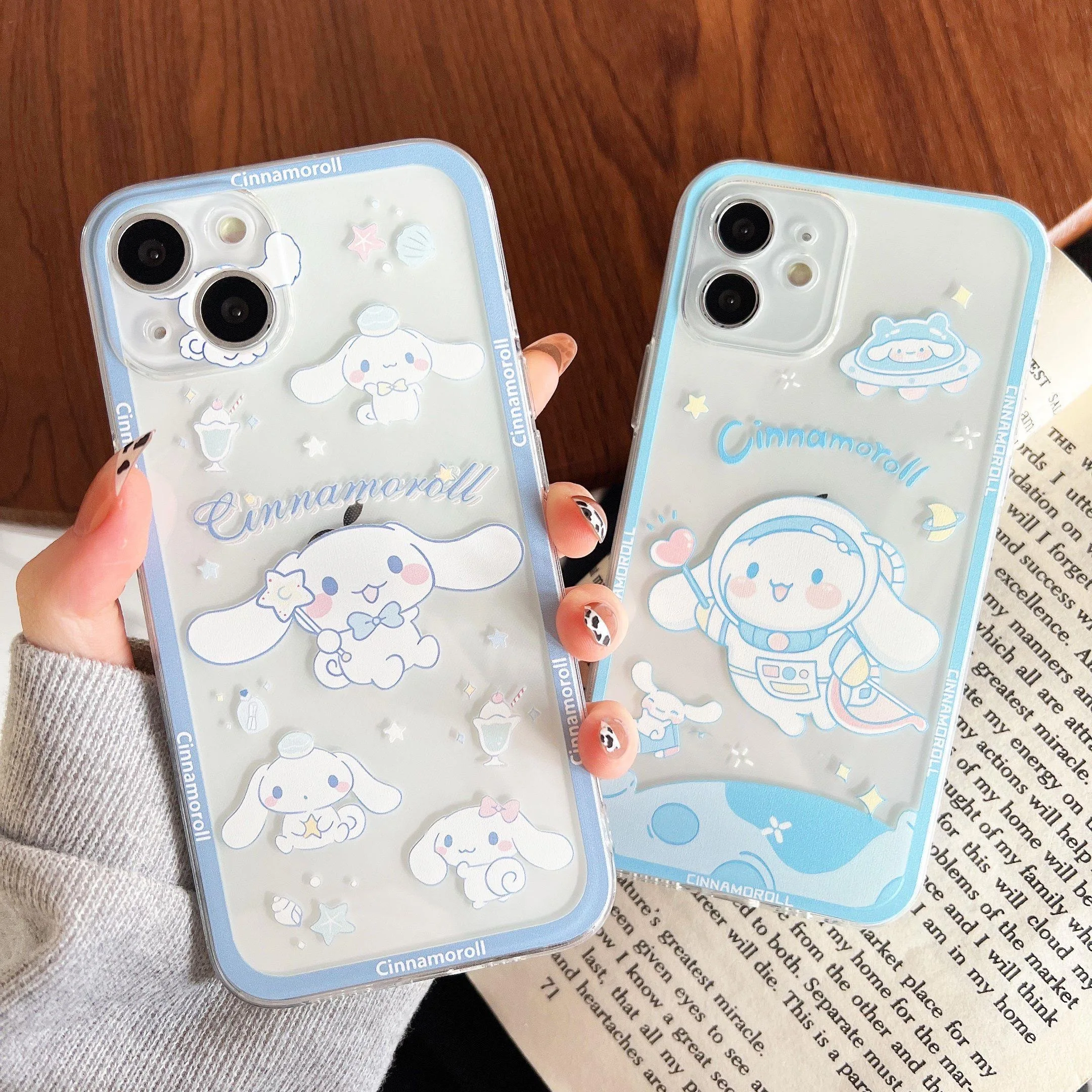 

Sanrio Cinnamoroll Phone Case for Iphone 11 12 13 14 Pro Mini Max X Xs Xr 7 8 Plus SE 2020 Y2k Girl Clear Gift