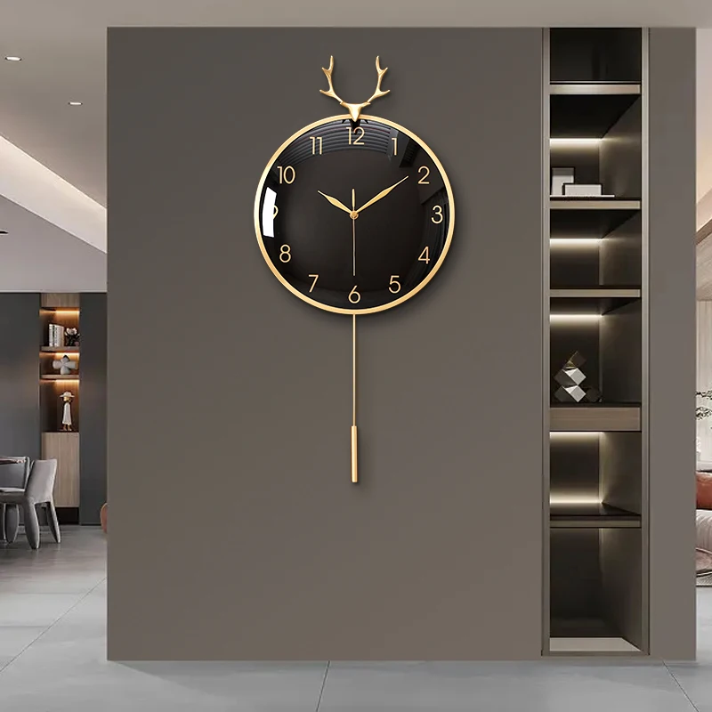 Настенные часы премиум-класса в скандинавском стиле уникальные золотые