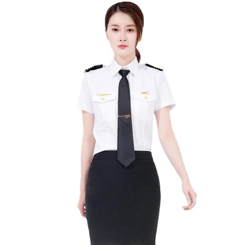 Летняя Спецодежда комплект из 2 предметов летняя униформа пилота для женщин