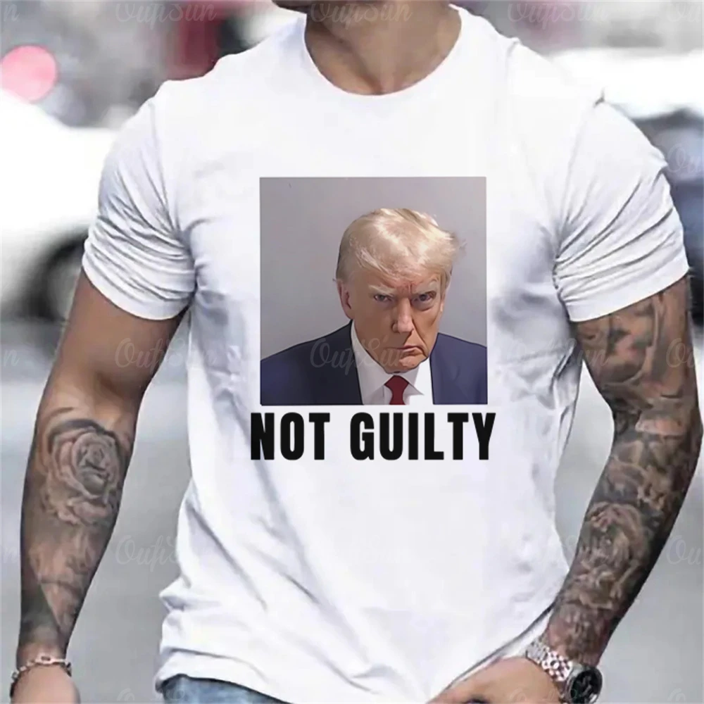 

T Shirt For Men Funny Trump Self Surrender Photos Graphic T-Shirts 3D Printing Short Sleeve Tees Oversized Men’S Clothing Summer