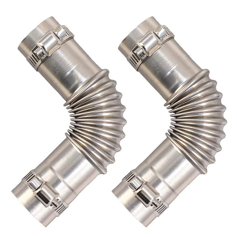 

4/1 шт. колено воздушного дизельного стояночного обогревателя, разъем выхлопной трубы с зажимом для Webasto Diesel Eberspacher, комплект воздухонагревателя, серебристый