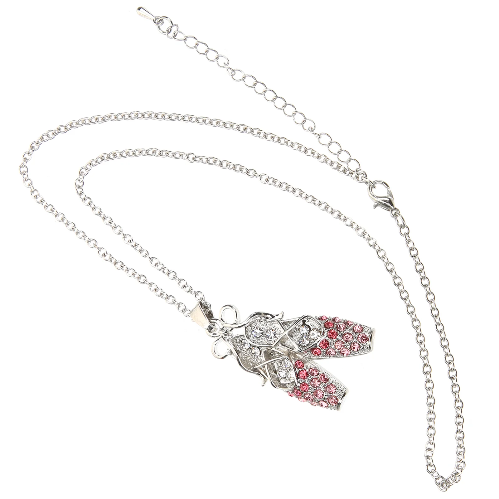 

Pendant Necklace Rhinestones Necklace Women Clavicle Chain Crystal Ballet Shoe Necklace Ballet Shoe Necklace