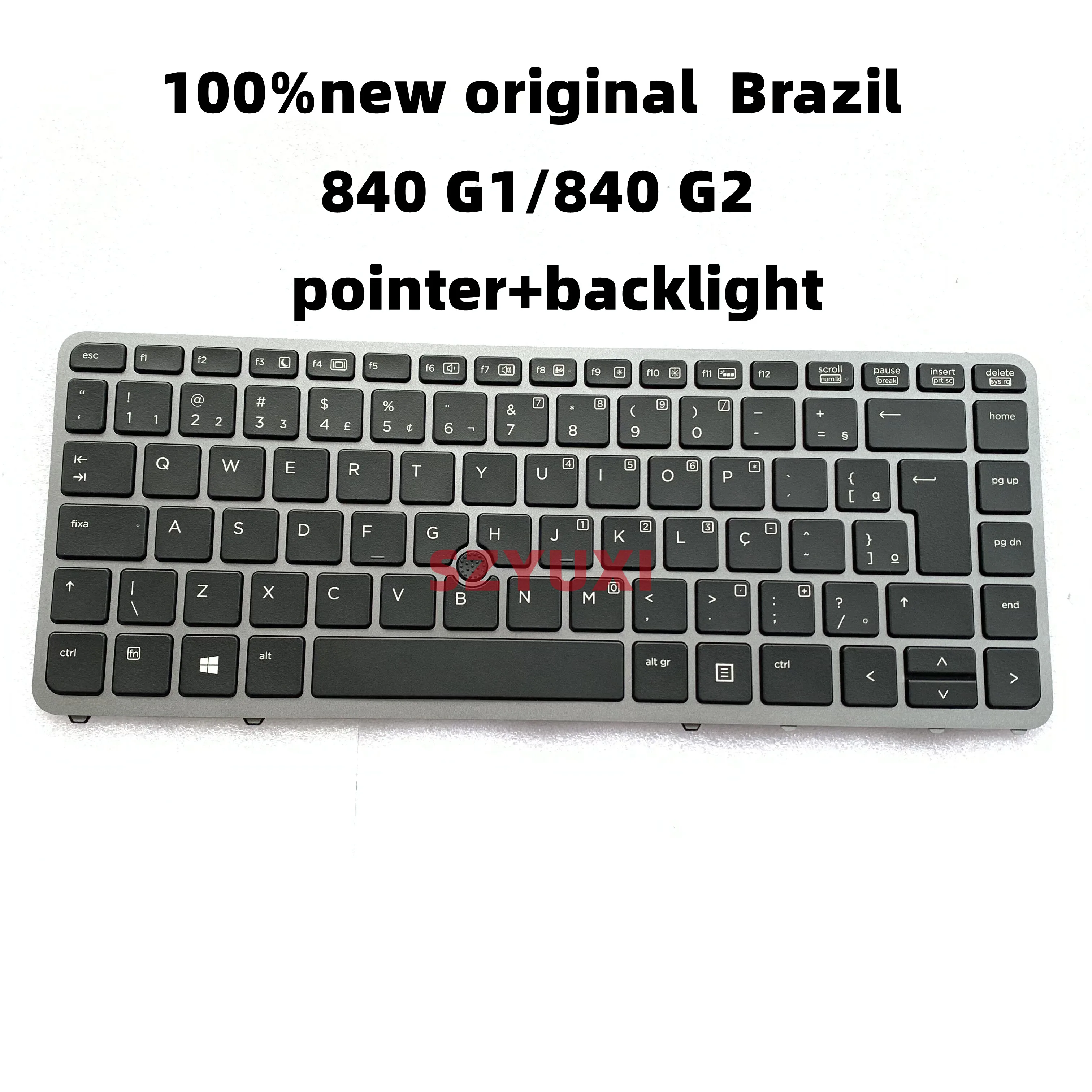 

100%NEW Brazil BR For HP EliteBook 840 G1 850 G1 850 G2 840 G2 ZBook 14 Laptop keyboard Silver Backlight 762758-201 776475-201