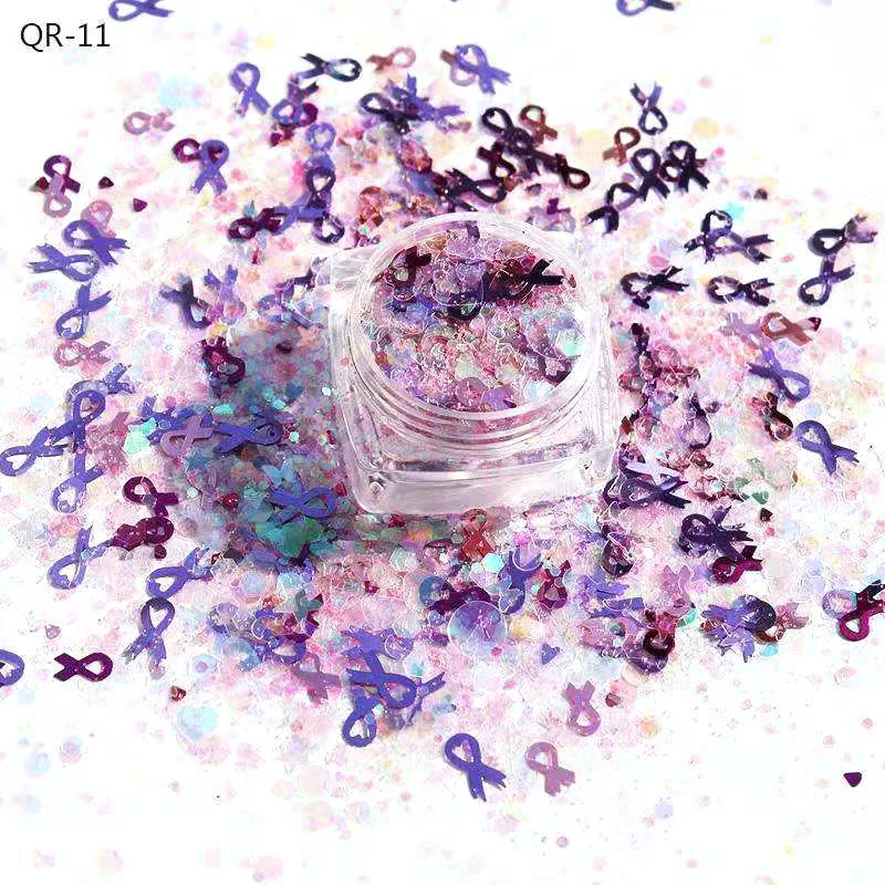 

50g Mixed Nail Pastel Glitter Pink Sequins Candy Love Heart Valentine's Day Nail Paillette DIY Manicure Chunky Pigment Glitter