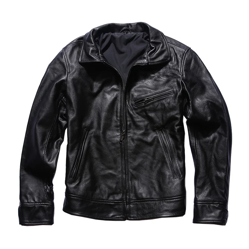 

MHLD260 Red Tornado Super Offer ! Read Description! Asian Size Genuine Cow Skin Leather Coat Mens Cowhide Casual Jacket