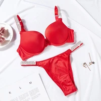 famale 2 piece letter bras sexy luxury brand seamless underwear women sets pink comfort push up plus size bra panty lingerie set