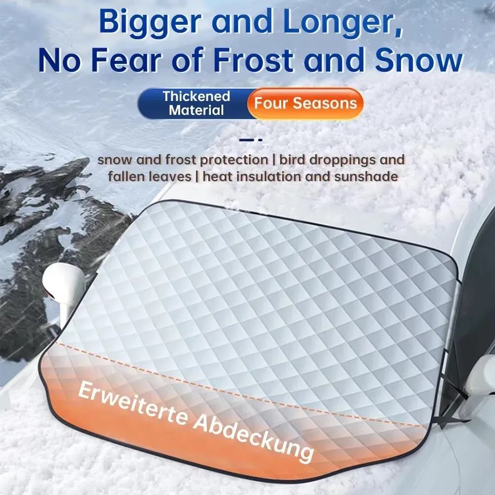 Car Windshield Snow Cover For Fiat Ducato Antifreeze With Magnetic Window Sunshade And Thickened Protector