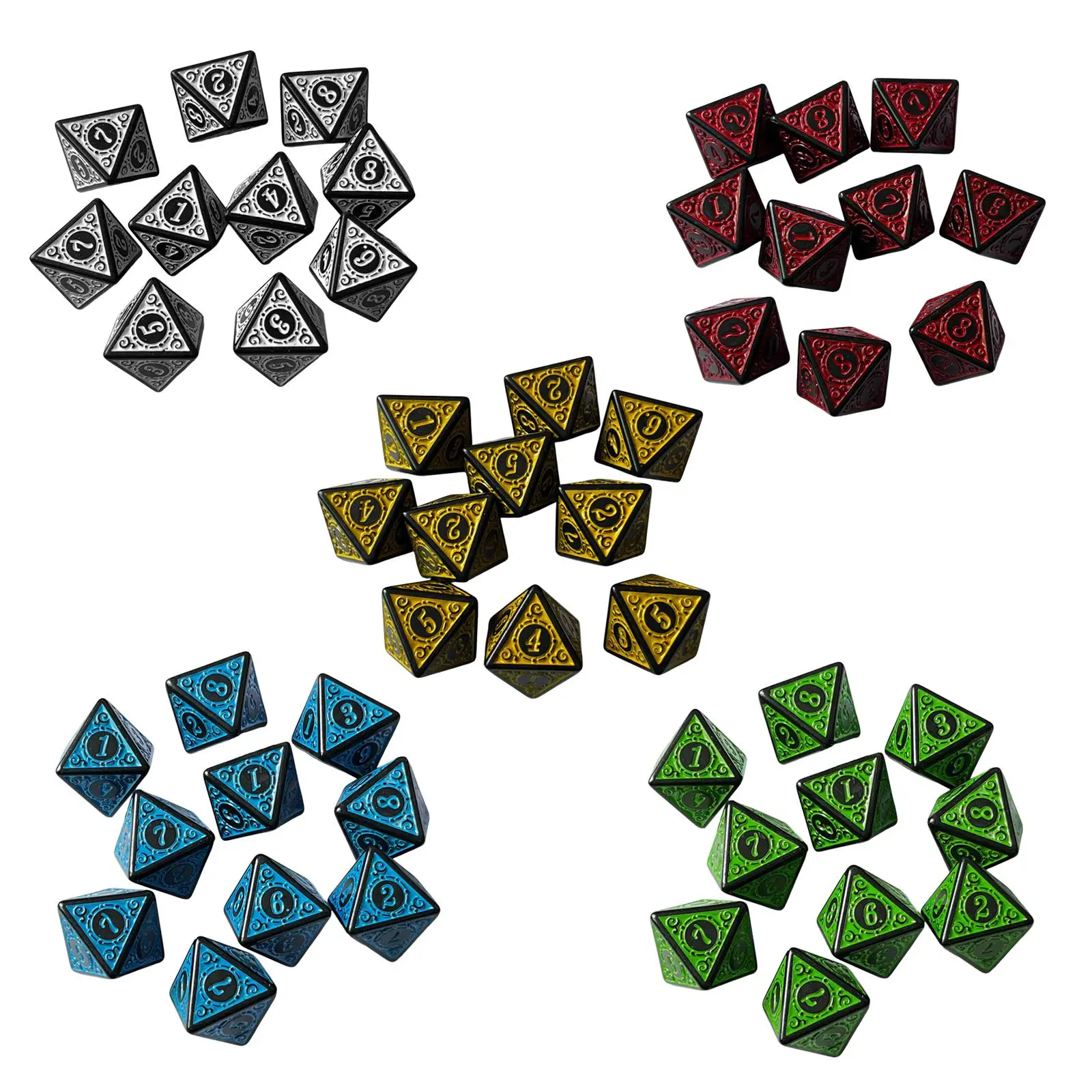 

10x15 мм Dices вечерние, акриловые D8 Dices для бара, KTV, ролевая игра