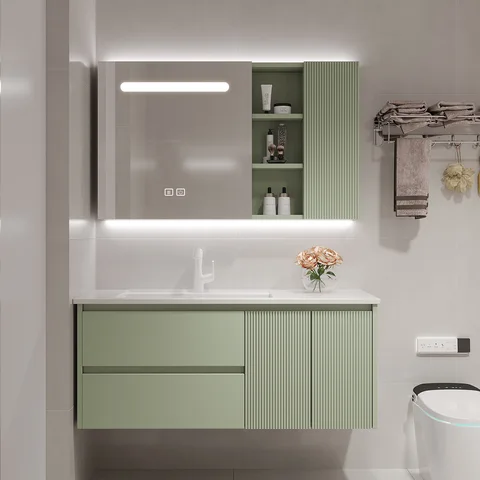 Умывальник с тумбочкой для ванной комнаты - 91 фото