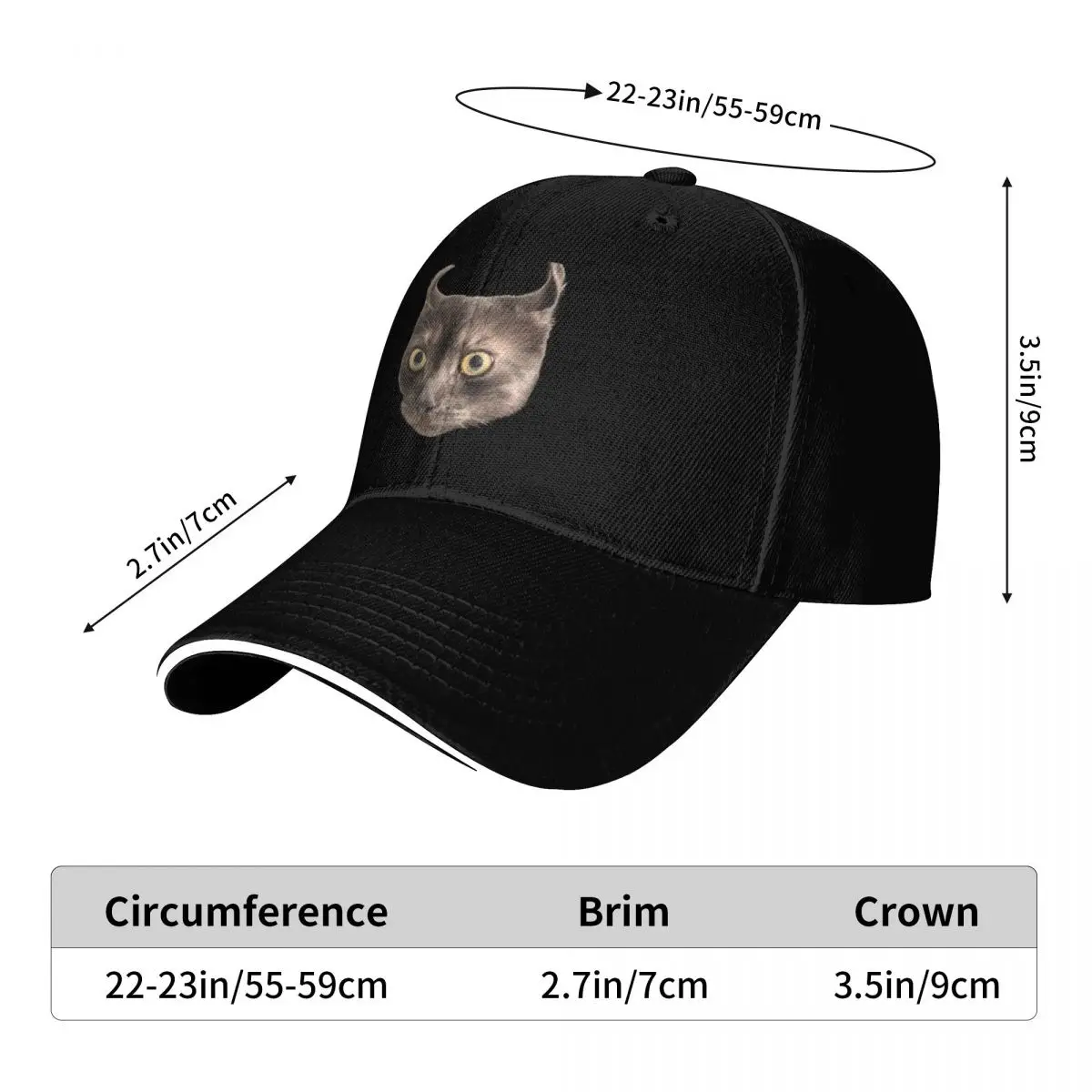 Бейсболка Meevhead | -F- |   Забавная черная модная пляжная кепка-козырек для женщин и мужчин (art.: 3920db25ce41a) - 3920db25ce41a