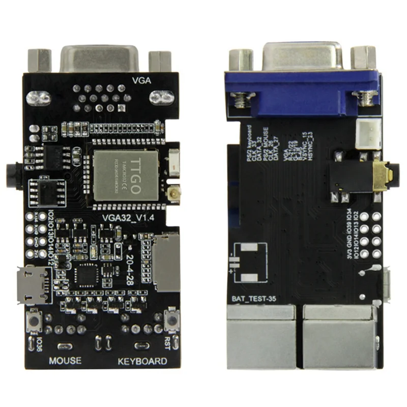 TTGO VGA32 VGA ESP32 Модуль PSRAM V1.4 Контроллер PS/2 Мышь Клавиатура Графическая библиотека
