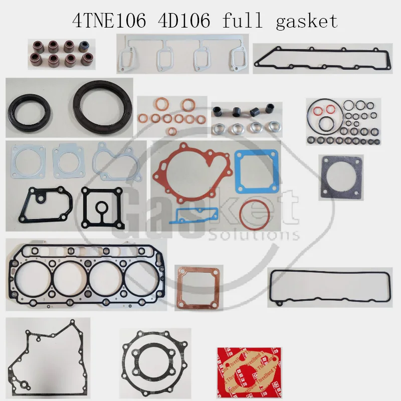 Фото 4TNE106 4D98E NE98E 3TNE88 4TNE98 4TN88 4TNC88 Полная прокладка подходит для деталей двигателя Yanmar YM723900-92630 123900-01340 729902-92602 №1