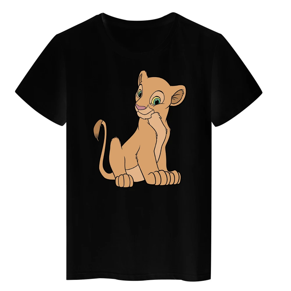 Футболка женская с забавным принтом Simba милая Классическая уличная одежда в