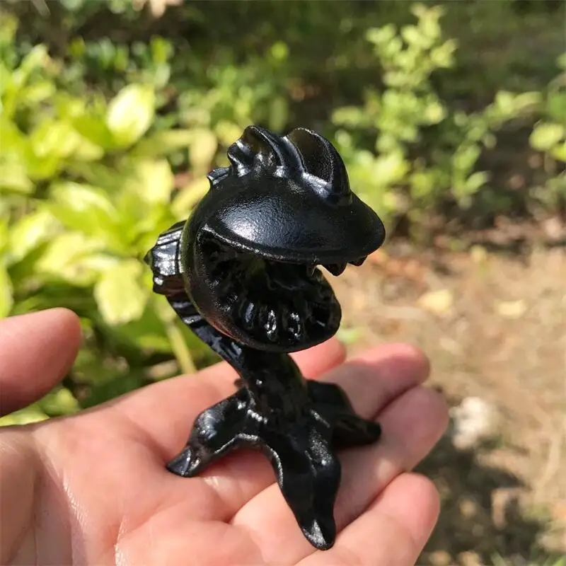 

Natural Gemstone Figurines Black Obsidian Corpse Flower Stone And Healing Crystals Craft Carved Statue For Home Decoration 1pcs