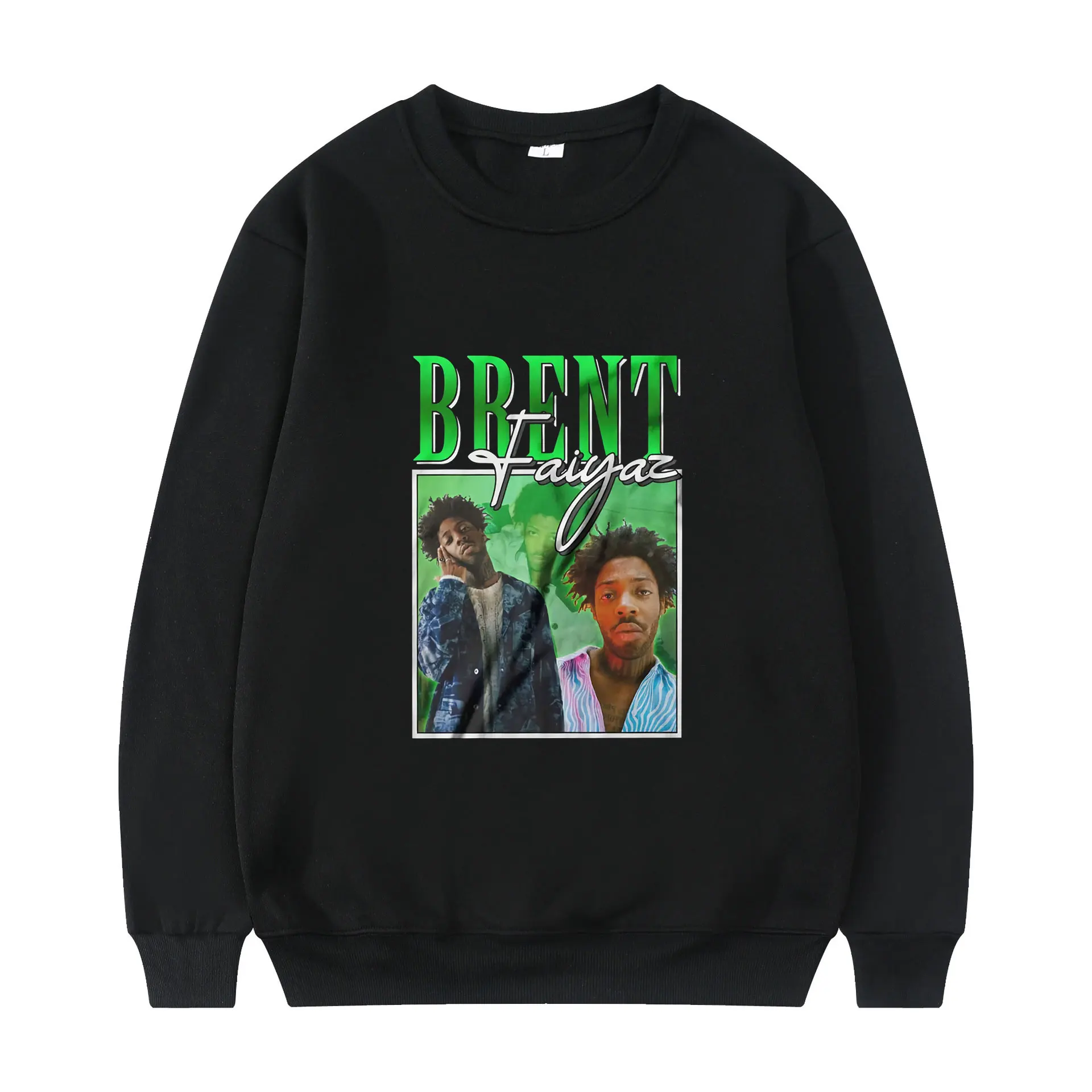 

Brent Faiyaz New Product Fashion Print Winter Long Sleeves Thick Loose Casual Sports Simple Man High Street Oversized Sweatshirt