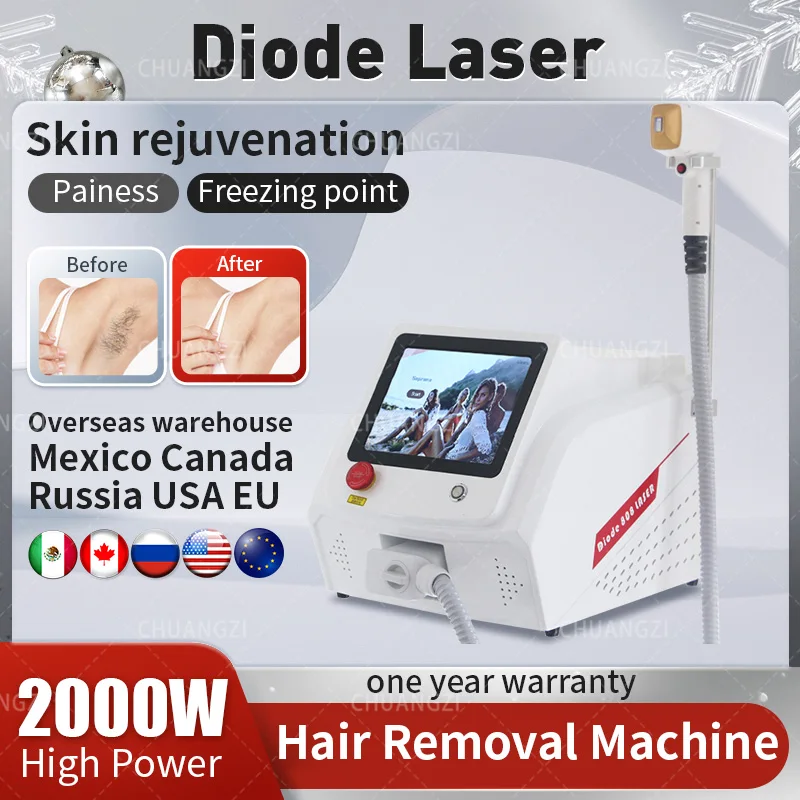 

Диодный Лазерный Аппарат для удаления волос, постоянное удаление, охлаждающая головка, безболезненный лазерный эпилятор для салона депиляции 808 755 1064nm