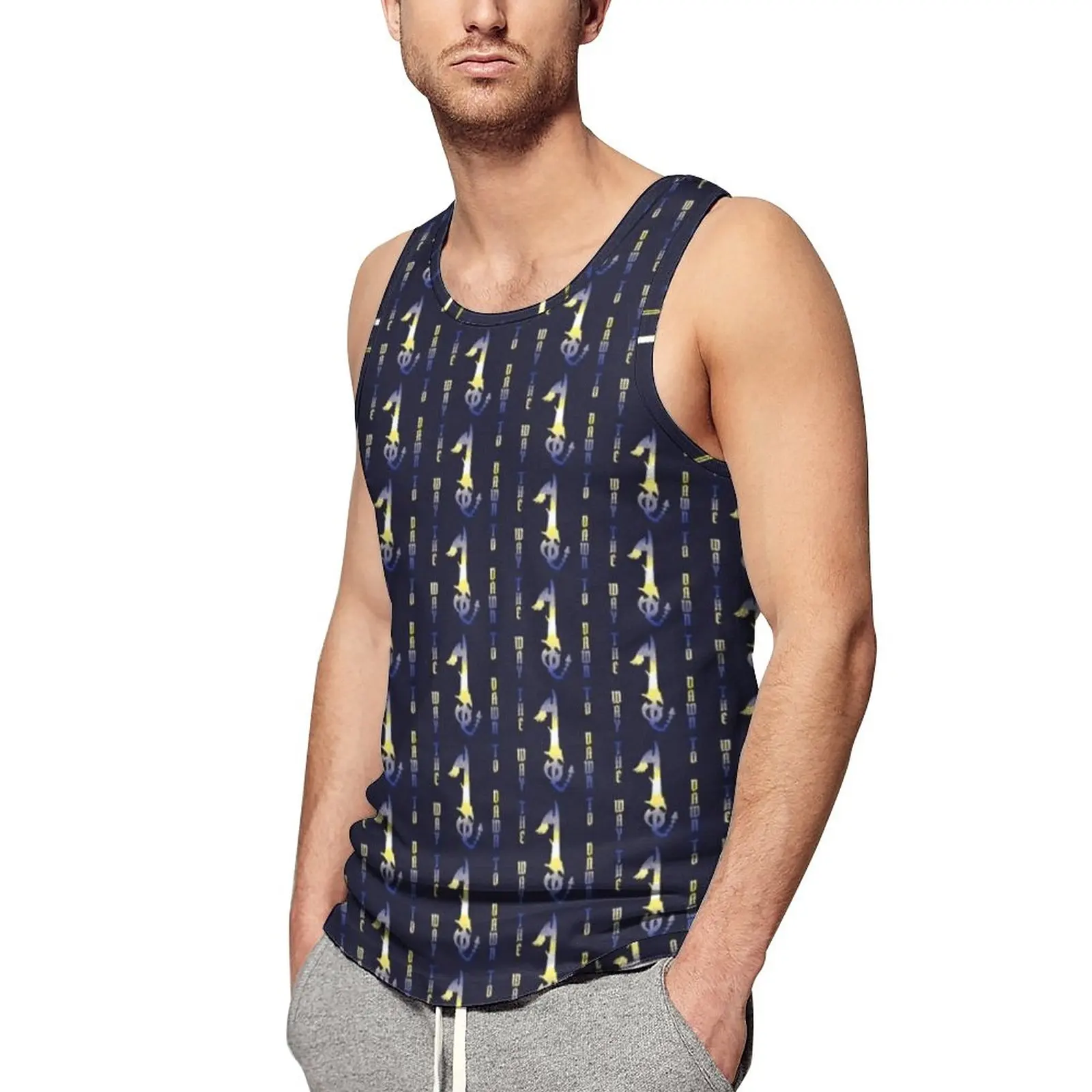 

Kingdom Hearts Riku Daily Tank Top The Way to Dawn Workout Tops Male Pattern Sportswear Sleeveless Vests Plus Size 4XL 5XL