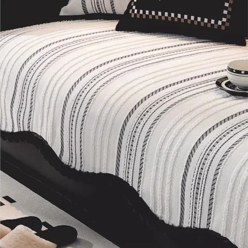 Living Home 2024 зимний чехол из синели для дивана нескользящая подушка чехлы диванов