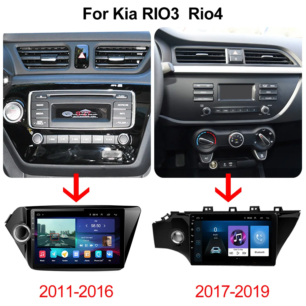 LEHX Pro 5G WIFI HIFI 2 din Android 14 Автомобильный радиоприемник мультимедийный плеер для Kia RIO 3