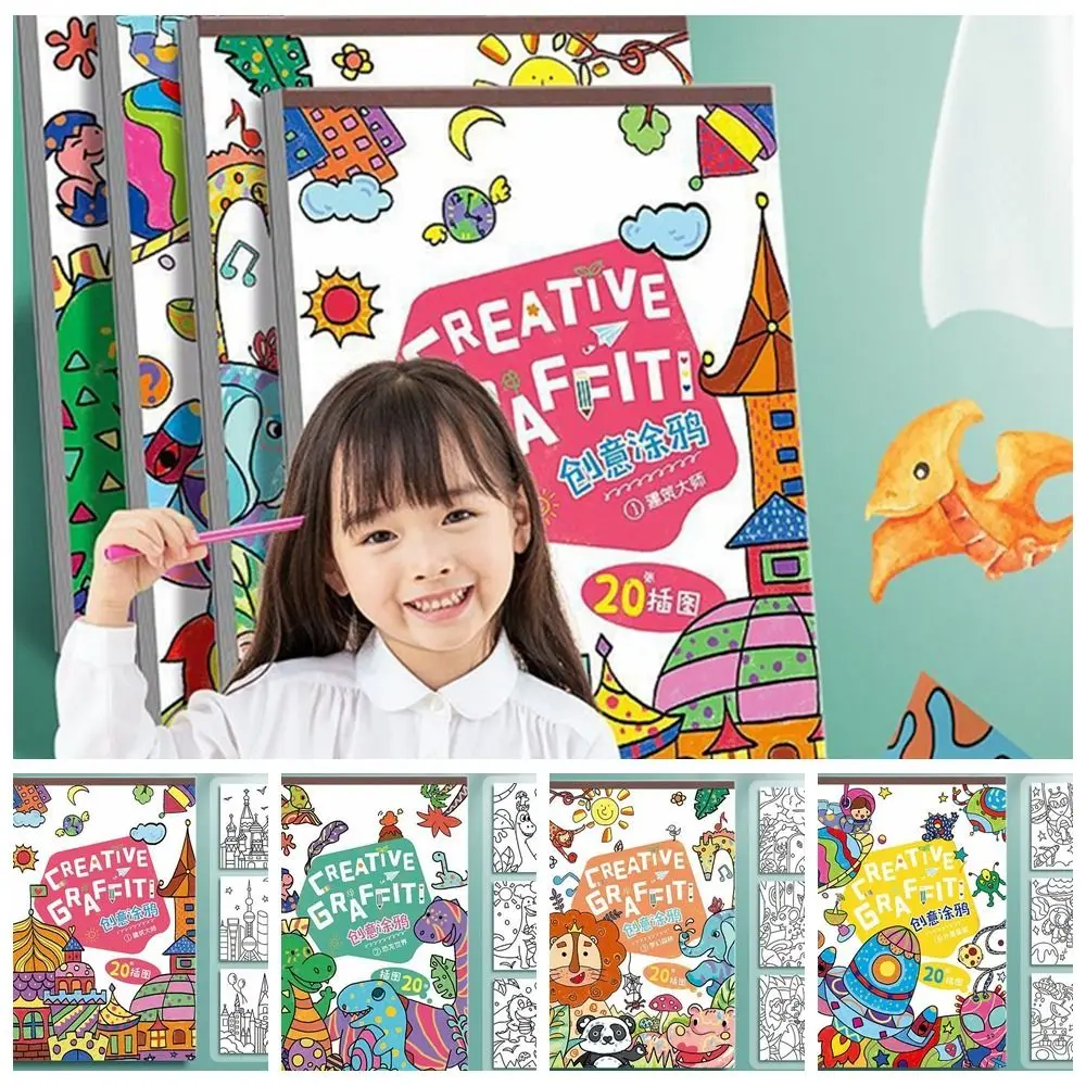 

Sketch Paper Kids Drawing Paper Learning Cognition Graffiti Drawing Book DIY Painting Toys