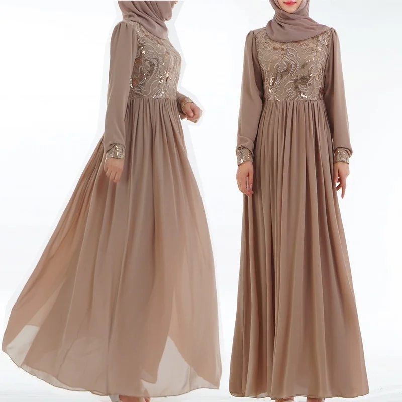 Мусульманское платье Donsignet, мусульманская мода, абайя, Дубай, вышивка, темпераментное платье, абайя, Турция