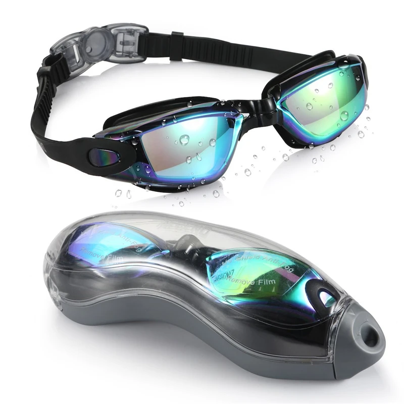 Swimming Goggles for Men Women Anti-fog UV Protection Waterproof Silicone Adjustable Swim Pool Eyewear Adults Diving Glasses