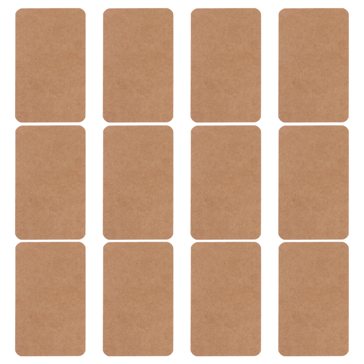

100pcs Blank Kraft Paper Cards Study Notes Printable Labels Vocabulary Word DIY Craft Writing Greeting Postcard for