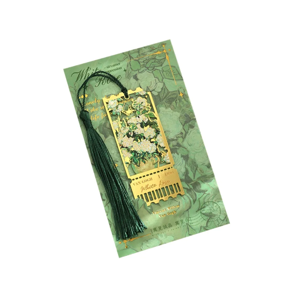 

Металлическая винтажная закладка с цветочным рисунком