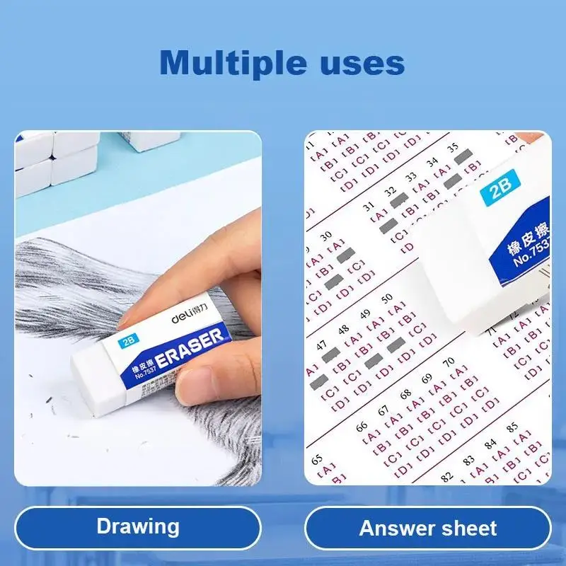 Ластики Для Карандашей Deli 5/10 Шт. 2B Мягкие Детей Экзамен Офис Эскиз Очистка