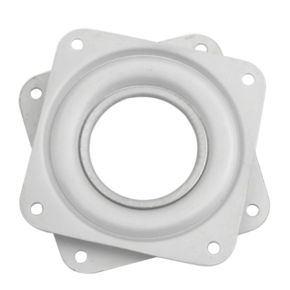 

3 Inch Furniture Bearing White Display Stand Square For Dining Table 360 Degree Rotating Home Turntable Plates Iron Desk