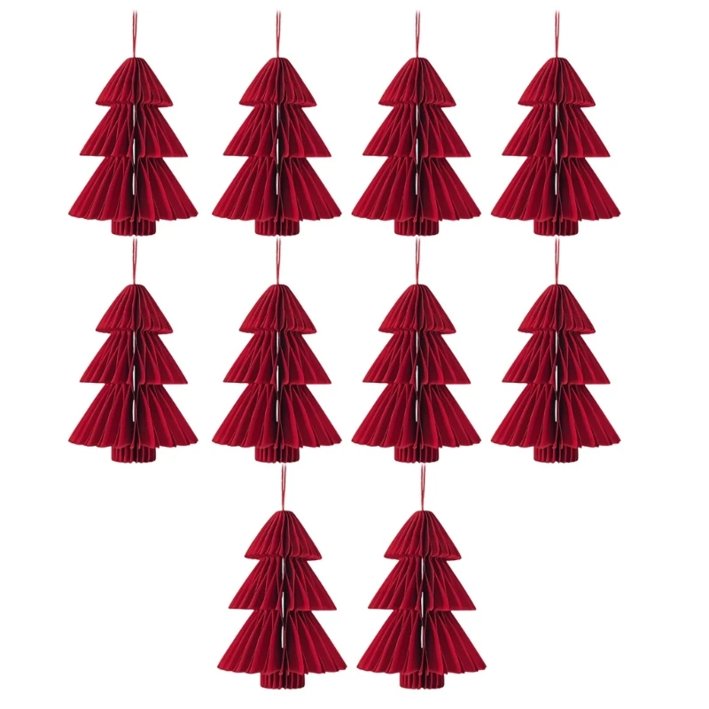 10 шт. кулон из сотовой бумаги украшение для рождественской елки поставка