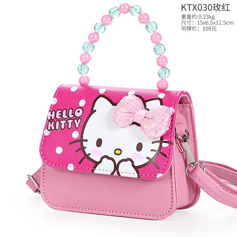 Hello Kitty Children's Bags Princess Portable Messenger Bag Small Crossbody Bag Doll Coin Purse Baby Girl Cute Bow Shipping Bags