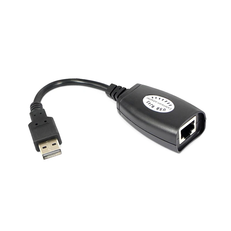 Фото 1 пара USB-удлинителей сигнала более 50 м Cat5E/6 LAN RJ45 Ethernet-удлинительный кабель-адаптер для проводной клавиатуры, мыши, аксессуары для ПК №5