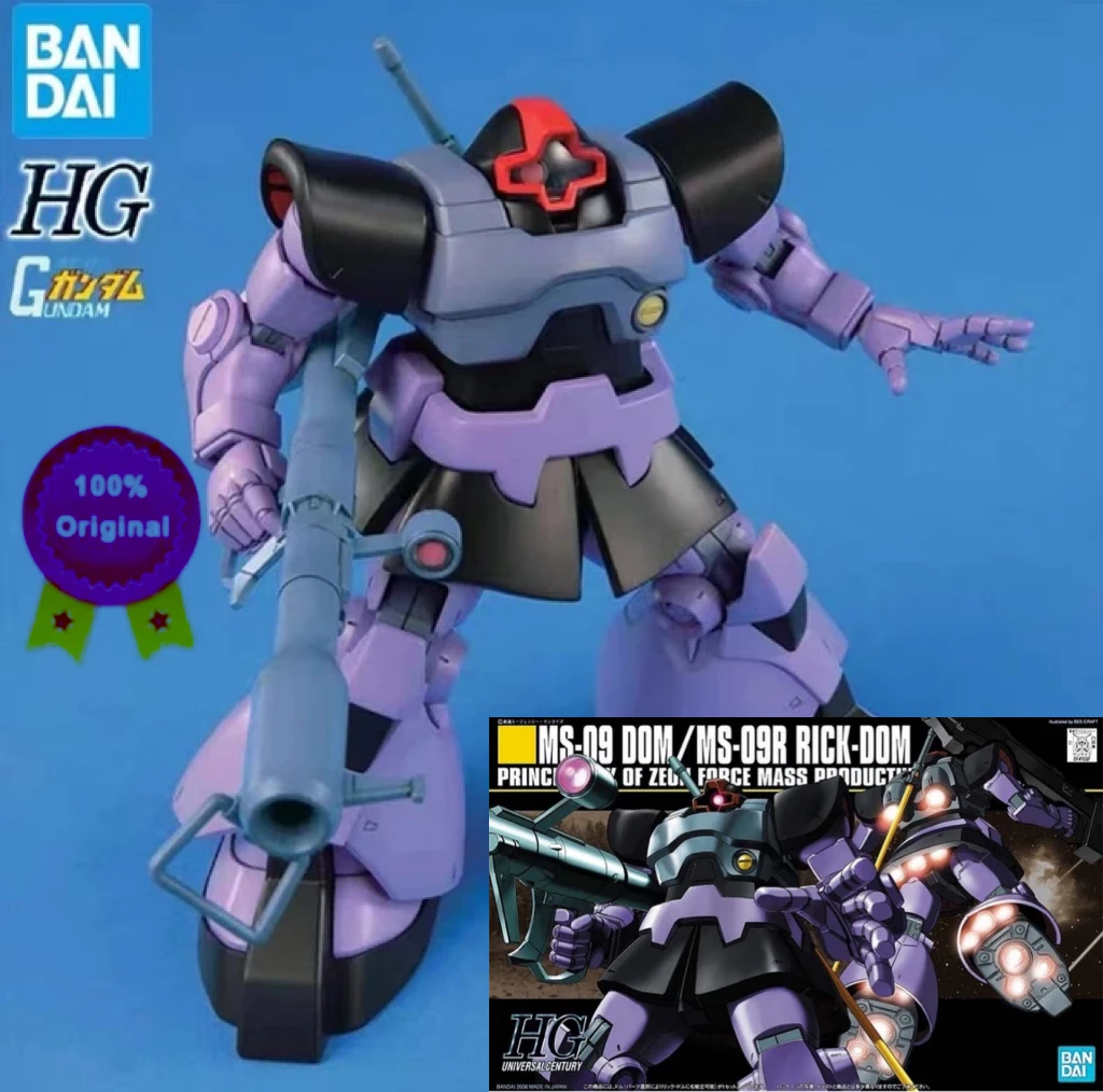 

Bandai оригинальная модель до HG HGUC 1:144 Рик Dom MS-09 Аниме Коллекция сборки экшн-игрушки подарки