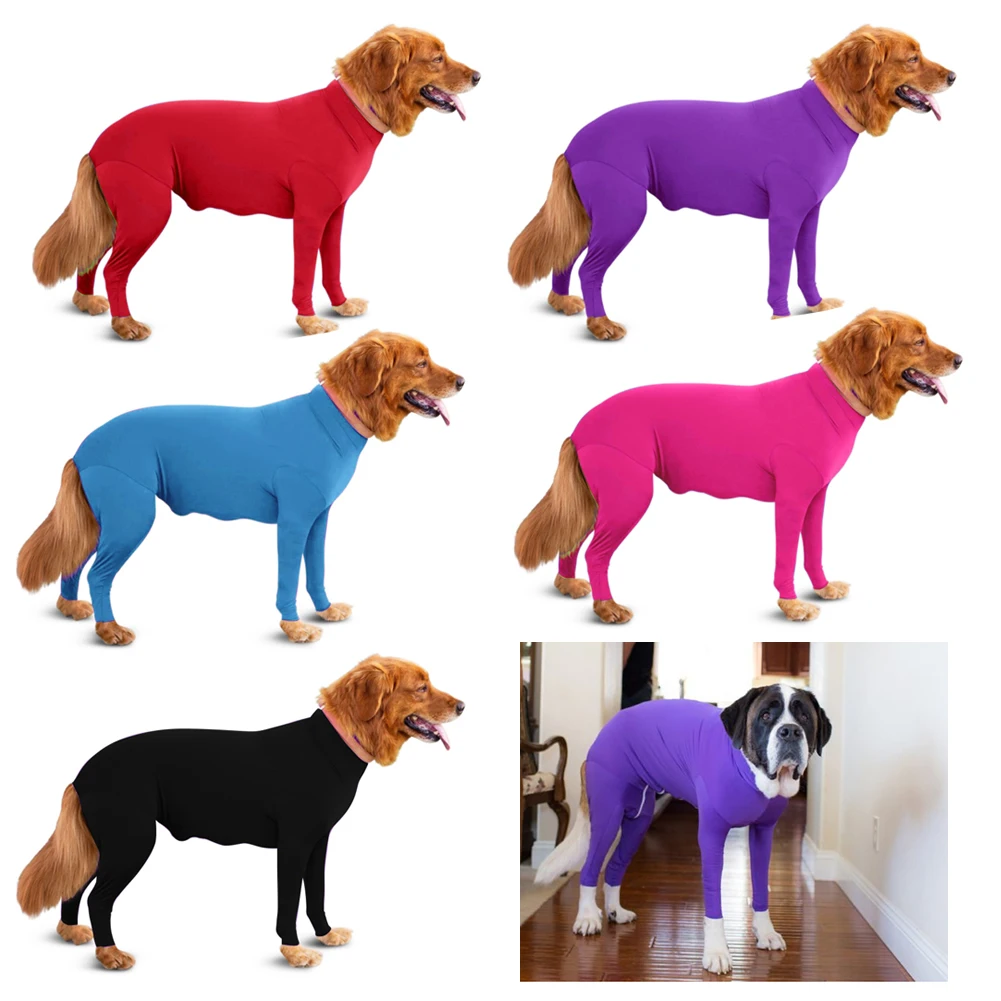 

Warm Tight-fitting Dog Cloth Big Dog Pajamas Stretch Pet Jumpsuit Winter Pet Clothes Medium and Large Dog Suit Labrador Doberman