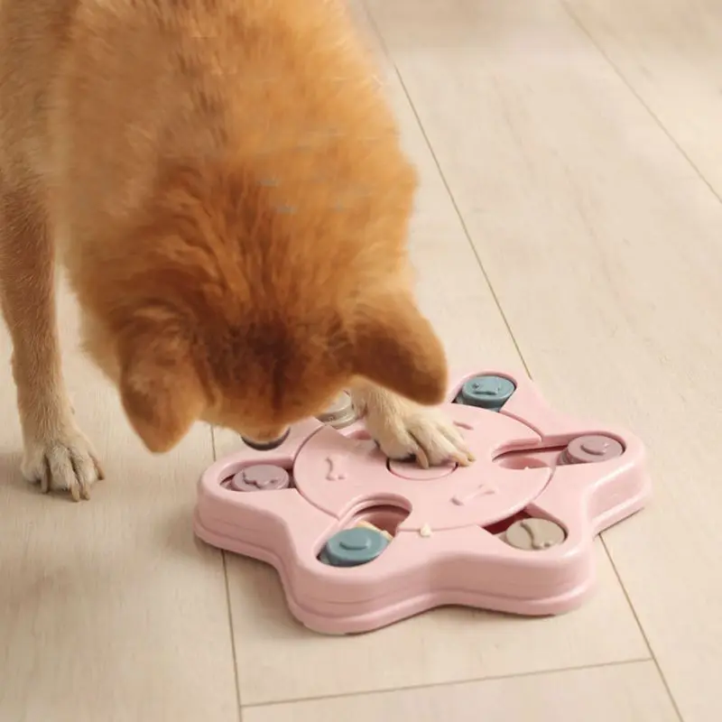 

Portable Dog Puzzle Pet Bowl IQ Interactive Slow Eating Feeding Food Bowls Puppy Feeder Choke Container