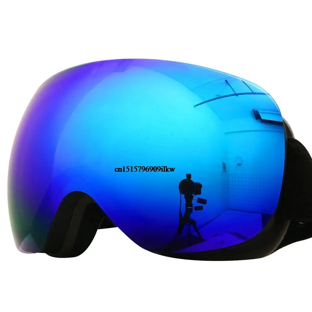 

TPU Anti Fog Double Layer Ski Goggles Outdoor Skiing Windproof Eyewear Large Spherical Ski Goggle Cycling Sunglass for Women Men