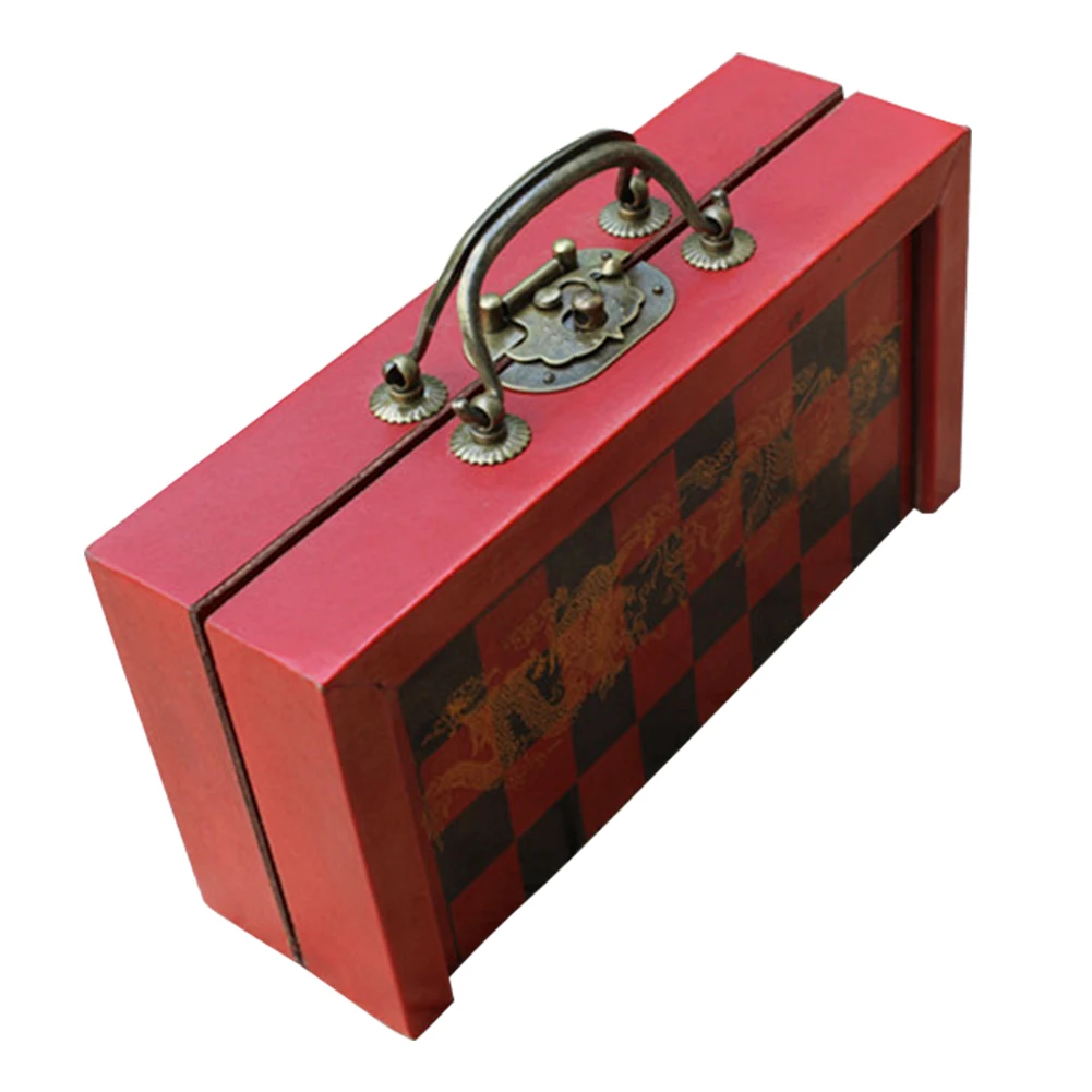 

Retro Travel Gift Board Game Folding Chessboard Family Party Backgammon Educational Toy International Chess Set Entertainment