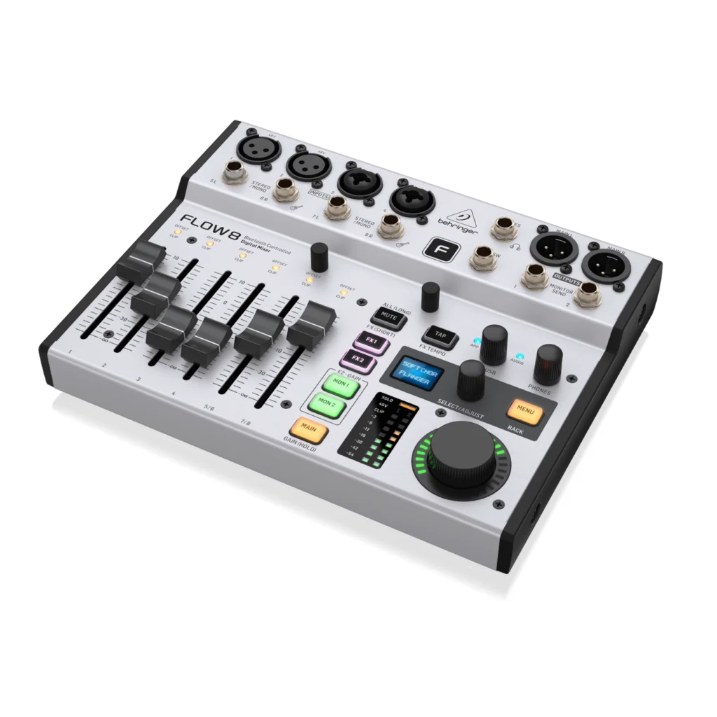 BEHRINGER flow8 8-входной цифровой Миксер с Bluetooth аудио и управлением через приложение