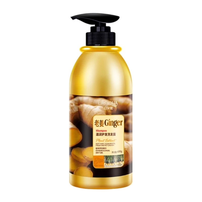 

400ml Ginger Hair Growth Shampoo Product Cleaning Scalp Oil Control Clogging Follicles Anti Hair Loss Beauty Health-Care