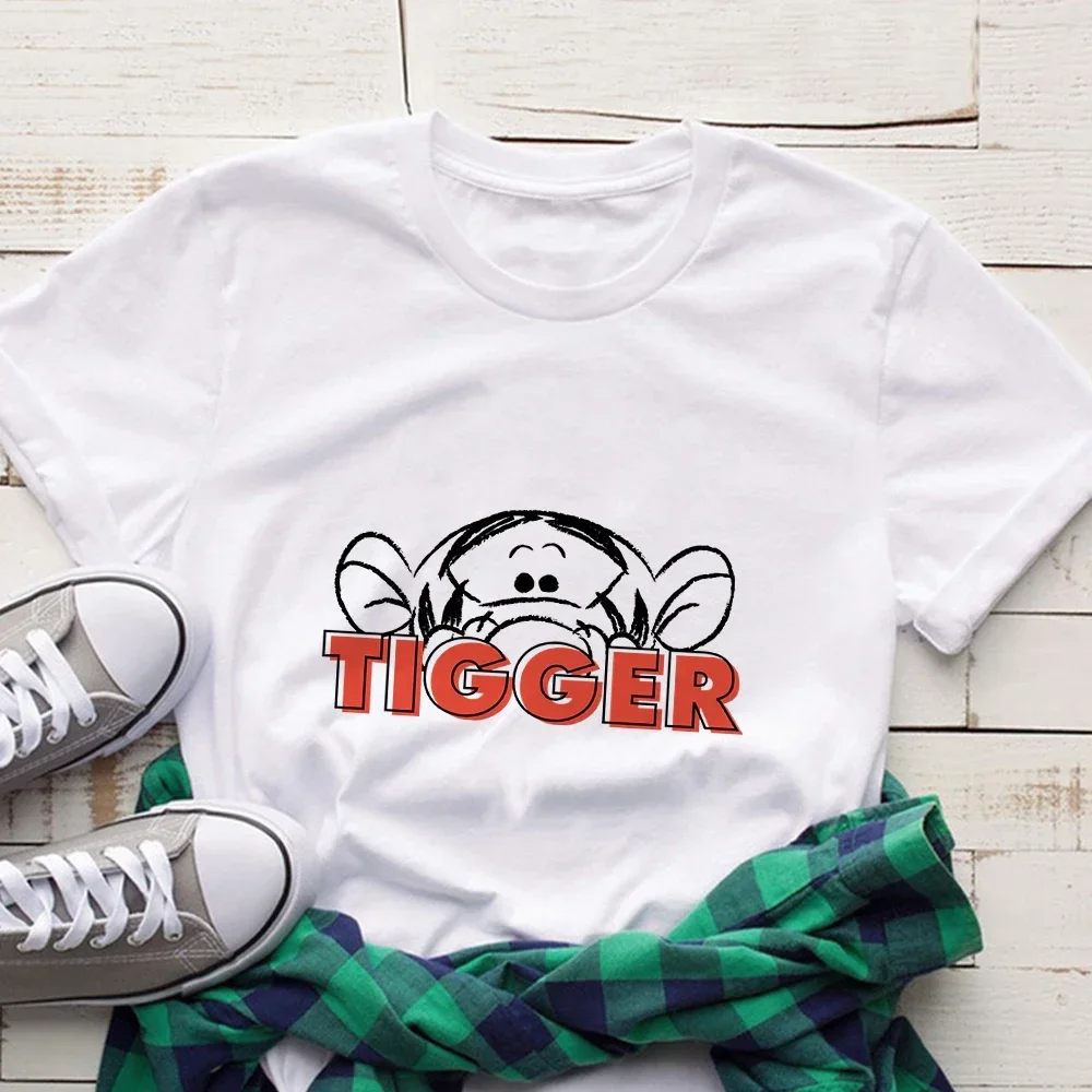 Fashion Women T-shirt Cute Tiger Print Short Sleeve T Shirt Female Clothes Casual Kawaii Cartoon Tee Harajuku Y2k Clothing Tops