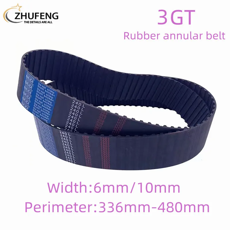 

GT3 3D Printer Accessories 3GT High Torque Rubber Annular Synchronous 3M Pitch Length Belt Bandwidth 6/10mm Perimeter336-480mm