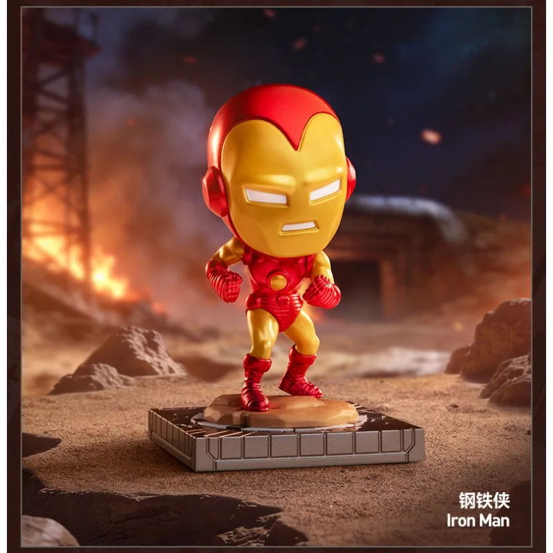 Фото POP MART Marvel Infinity Saga Series Blind Box |   Коллекционная фигурка Железного человека из ПВХ, игрушка-супергерой, украшение для рабочего стола, подарок №5